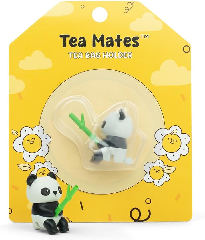 Tea Mates - 1pc Cute Fishing Panda - Tea Bag Holder and String Rest - Tea Accessory for Cup and Mug - Unique Funny Novelty Toy Gift Idea - Animal Figurine Drink Marker - Image 5